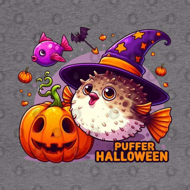 Puffer Fish  Puffer Halloween by BukovskyART